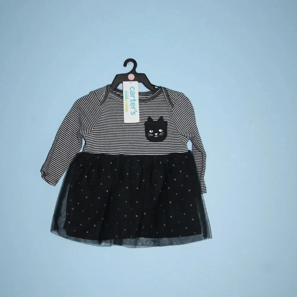 Carter's Child of Mine 2 Piece Set Dress and Diaper Cover Size 0-3M NWT